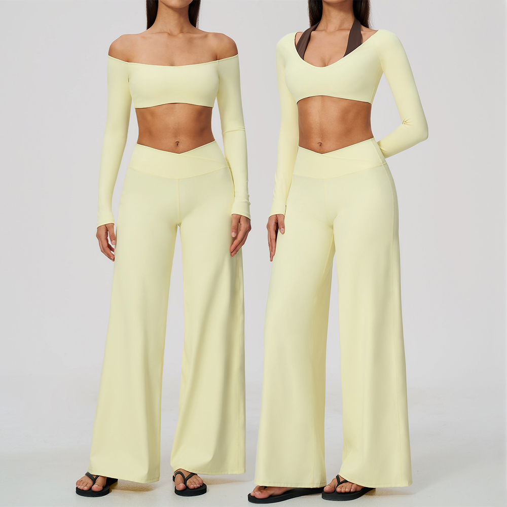 Compression Long Pant - ชุดออกกำลังกายผู้หญิง 2 ชิ้น ชุดฟิตเนส ชุดออกกำลังกาย ชุดยิม