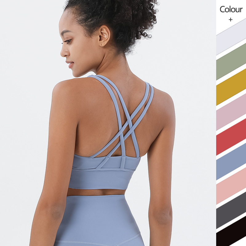 Quick Dry Underwear - New Cross กลับโยคะ Top กีฬาสำหรับผู้หญิง Bra