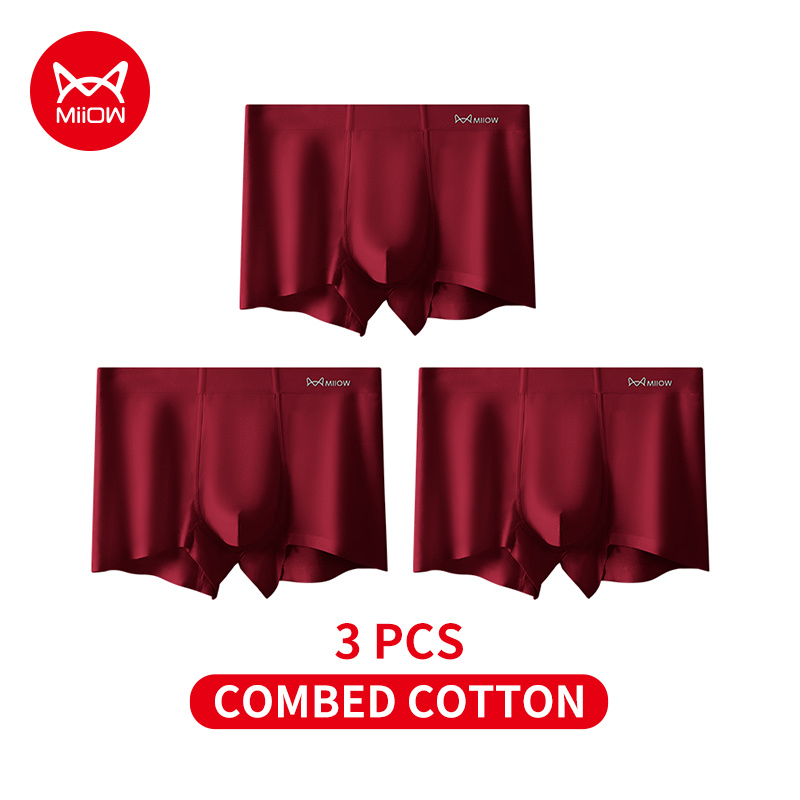 กางเกงในชาย MiiOW 3 ชิ้น ผ้าฝ้ - Boxer Brief Pack Cotton บทวิจารณ์และราคา
