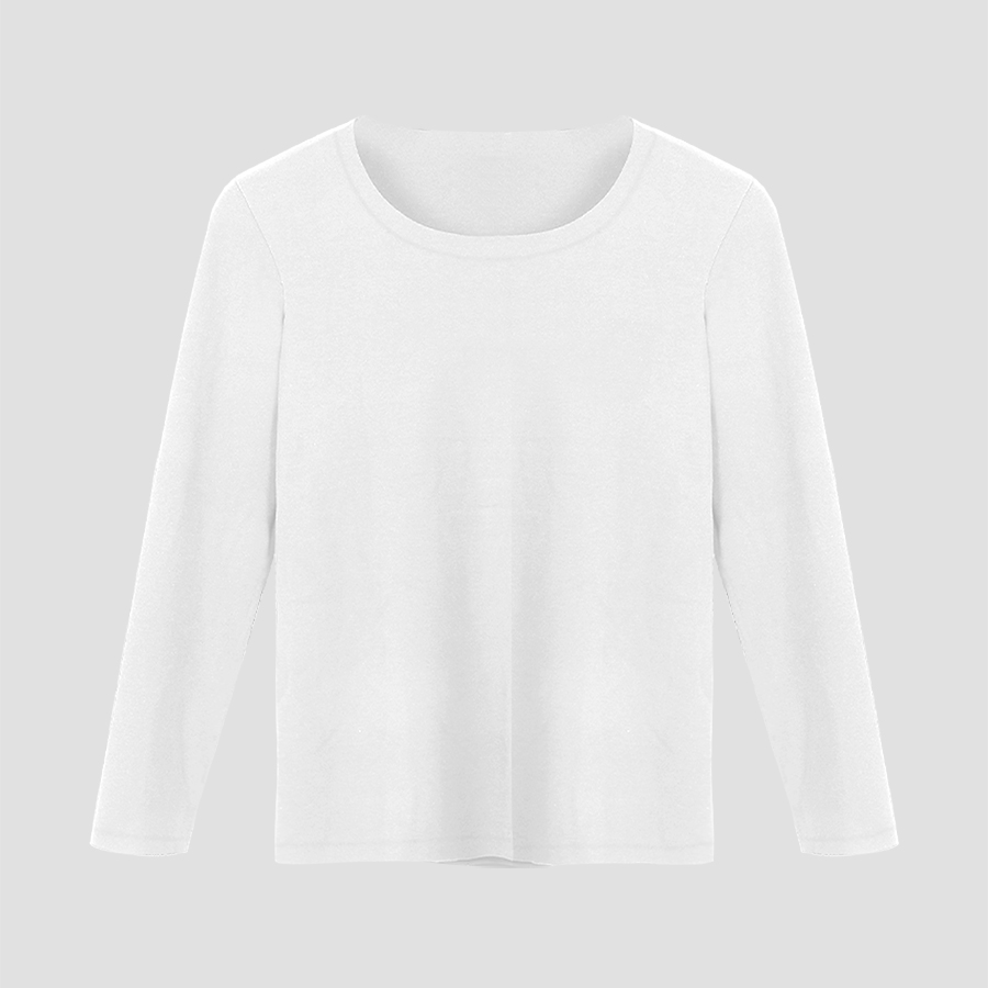 เสื้อแขนยาวผ้าโมดัลสำหรับผู้ชา - Undershirt Crew Neck บทวิจารณ์และราคา