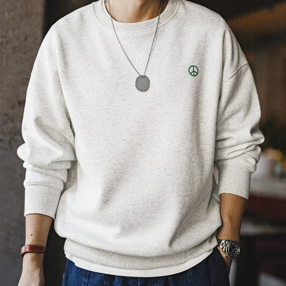 Maden Casual สีเทารอบคอ Hoodie - Undershirt Crew Neck บทวิจารณ์และราคา
